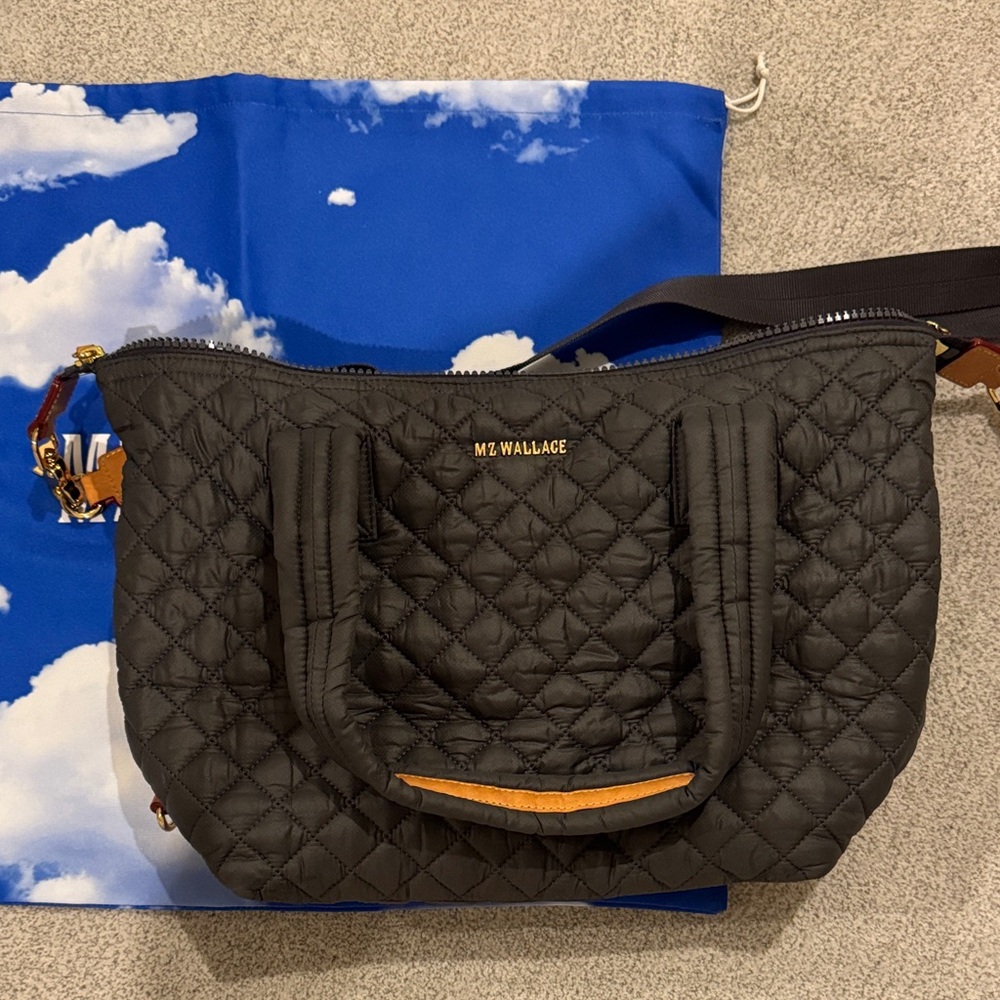 EUC - MZ Wallace Medium Sutton Tote in Dark Gray